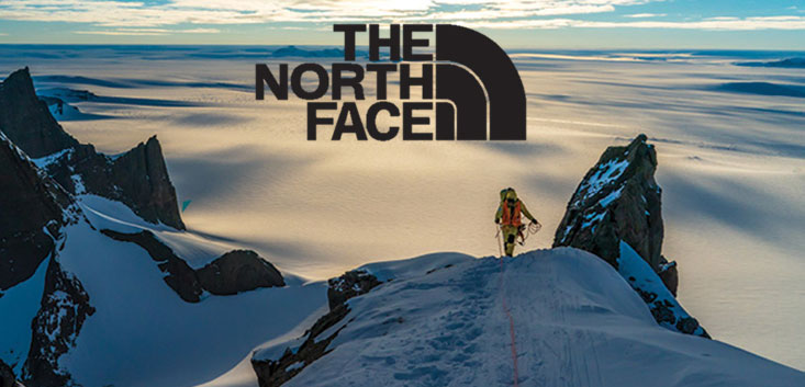 Merch Outfitters - Example Image of Branded Corporate Goods & Branding Items - The North Face logo on mountain scene