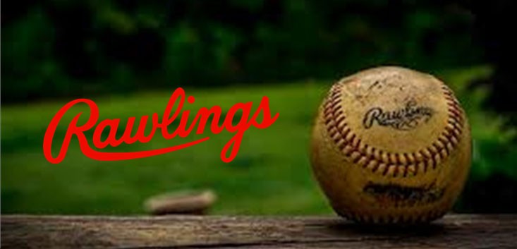 Merch Outfitters - Example Image of Branded Corporate Goods & Branding Items - Rawlings logo and worn baseball outside
