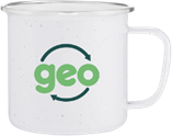 Merch Outfitters - Example of Custom Drinkware & Branded Water Bottles - camping mug with custom logo